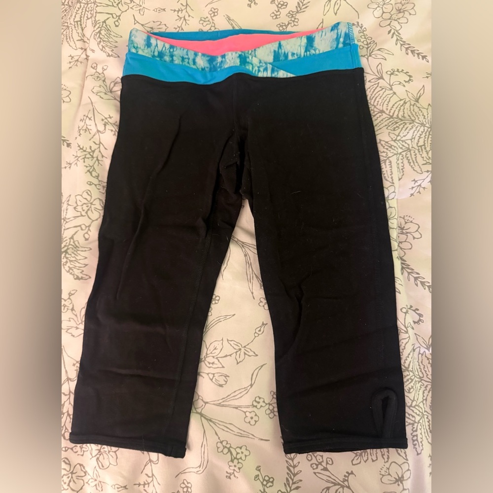 Ivivva Black and Blue Kids Leggings